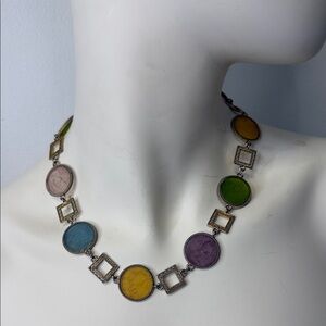Colorful Necklace - Gold Tone
